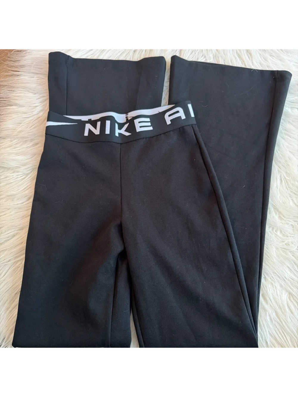 Nike black leggings with white logo size S